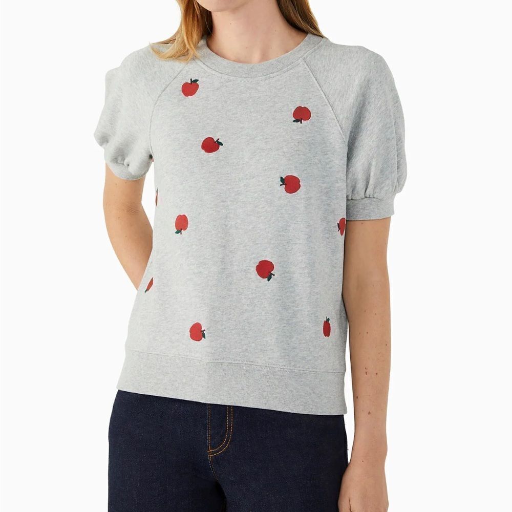 NWT Kate Spade Apple-embroidered Pullover size XS‎